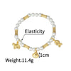 Wholesale Stainless Steel Electroplated Animal Zodiac Pearl Women's Bracelet Jewelry