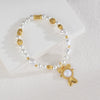 Wholesale Stainless Steel Electroplated Animal Zodiac Pearl Women's Bracelet Jewelry