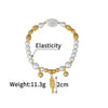 Wholesale Stainless Steel Electroplated Animal Zodiac Pearl Women's Bracelet Jewelry