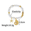 Wholesale Stainless Steel Electroplated Animal Zodiac Pearl Women's Bracelet Jewelry