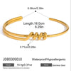 Wholesale Stainless Steel Electroplated Asymmetrical Line Geometric Open Bracelet