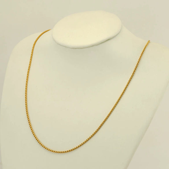 Wholesale 316L Stainless Steel Electroplated Bead Push Dense Chain Necklace