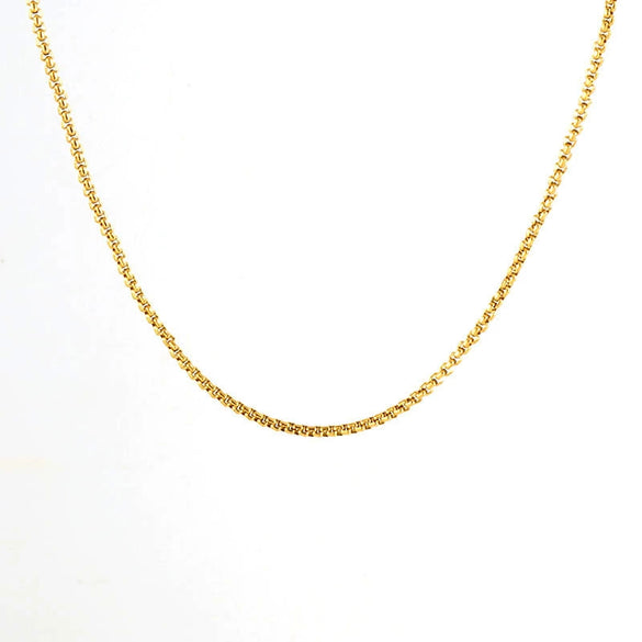Wholesale 316L Stainless Steel Electroplated Bead Push Dense Chain Necklace