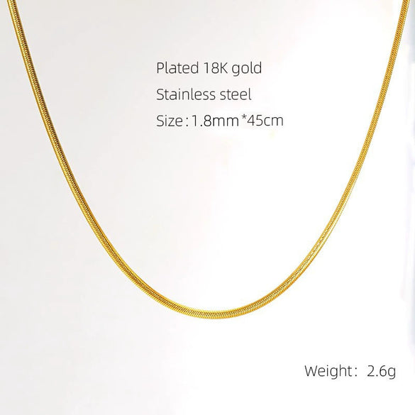 Wholesale 316L Stainless Steel Electroplated Bead Push Dense Chain Necklace