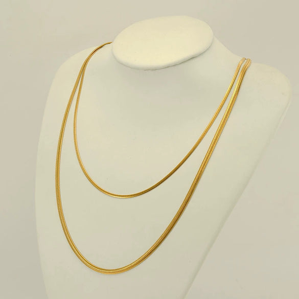Wholesale 316L Stainless Steel Electroplated Bead Push Dense Chain Necklace