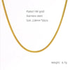 Wholesale 316L Stainless Steel Electroplated Bead Push Dense Chain Necklace