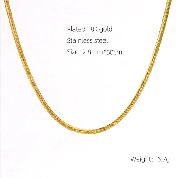 Wholesale 316L Stainless Steel Electroplated Bead Push Dense Chain Necklace