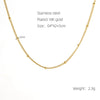 Wholesale 316L Stainless Steel Electroplated Bead Push Dense Chain Necklace
