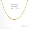 Wholesale 316L Stainless Steel Electroplated Bead Push Dense Chain Necklace