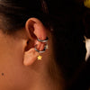 Wholesale Stainless Steel Electroplated Bow And Fivepointed Star Ear Clip Earrings Jewelry Sweet Cool Style