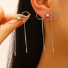 Wholesale Stainless Steel Electroplated Bowknot Earrings And Clavicle Chain Set Accessories For Women
