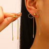 Wholesale Stainless Steel Electroplated Bowknot Earrings And Clavicle Chain Set Accessories For Women