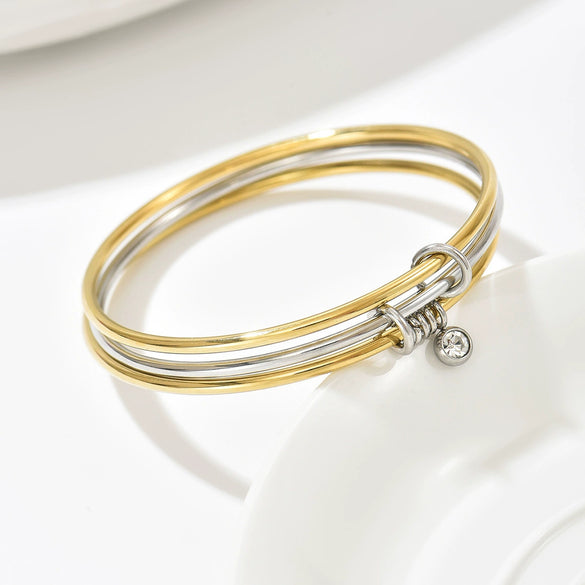 Wholesale Stainless Steel Electroplated Bracelet With Starfish And Shell Shapes Stackable Lightning Series