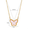 Wholesale Stainless Steel Electroplated Butterfly Pendant Necklace Unisex Simple Accessory