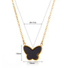 Wholesale Stainless Steel Electroplated Butterfly Pendant Necklace Unisex Simple Accessory