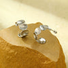 Wholesale Stainless Steel Electroplated Cshaped Earrings Retro Style For Women