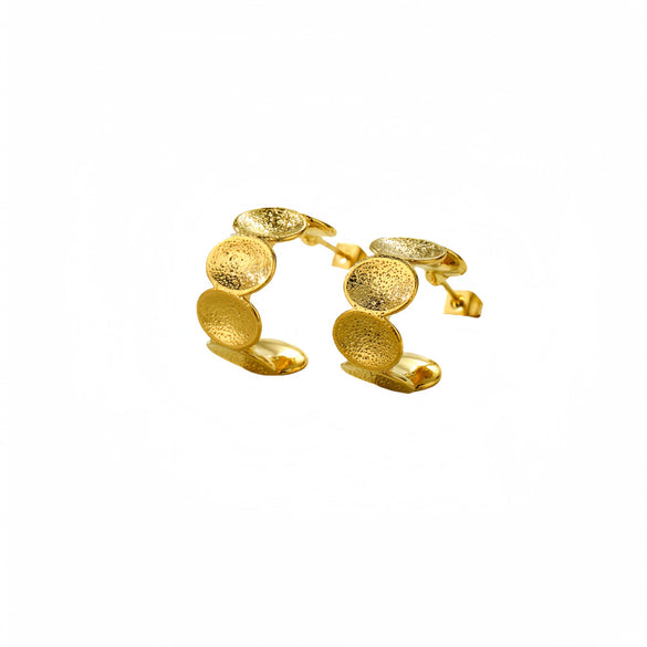 Wholesale Stainless Steel Electroplated Cshaped Earrings Retro Style For Women