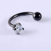 Wholesale Stainless Steel Electroplated Cshaped Zircon Earrings