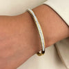 Wholesale Stainless Steel Electroplated Devil's Eye Diamondencrusted Love Bracelet Set Nonfading Open Bracelet Geometric Style Accessories