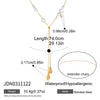 Wholesale Stainless Steel Electroplated Drop Shape Necklace For Women