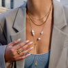 Wholesale Stainless Steel Electroplated Drop Shape Necklace For Women