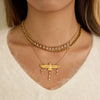 Wholesale Stainless Steel Electroplated Eagle Shape Pendant Necklace For Women