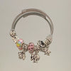 Wholesale Stainless Steel Electroplated Elephant Pendant Panstyle Beaded Bracelet