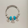 Wholesale Stainless Steel Electroplated Elephant Pendant Panstyle Beaded Bracelet