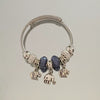 Wholesale Stainless Steel Electroplated Elephant Pendant Panstyle Beaded Bracelet