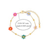 Wholesale Stainless Steel Electroplated Floral Necklace And Bracelet Set For Women