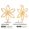 Wholesale Stainless Steel Electroplated Flower Earrings For Women
