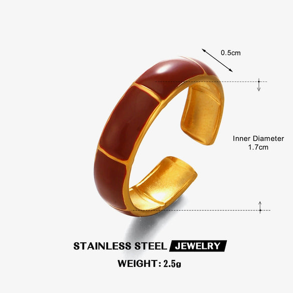 Wholesale Stainless Steel Electroplated Flower Pattern Ring For Women