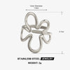 Wholesale Stainless Steel Electroplated Flowershaped Open Ring For Women