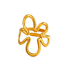 Wholesale Stainless Steel Electroplated Flowershaped Open Ring For Women