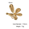 Wholesale Stainless Steel Electroplated Flowershaped Open Ring Hand Jewelry For Women