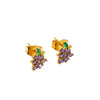 Wholesale 316L Stainless Steel Electroplated Fruitshaped Inlaid Zircon Women's Earrings