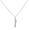 Wholesale Stainless Steel Electroplated Geometric Cartoon Character Motherdaughter Hugging Design Necklace For Adults Children And Elders