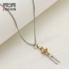 Wholesale Stainless Steel Electroplated Geometric Cartoon Character Motherdaughter Hugging Design Necklace For Adults Children And Elders