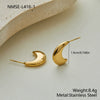 Wholesale Stainless Steel Electroplated Geometric Crescent Cshaped Earrings For Women