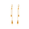 Wholesale Stainless Steel Electroplated Geometric Drop Shape Tassel Earrings For Women