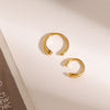 Wholesale Stainless Steel Electroplated Geometric Ear Clip Earrings
