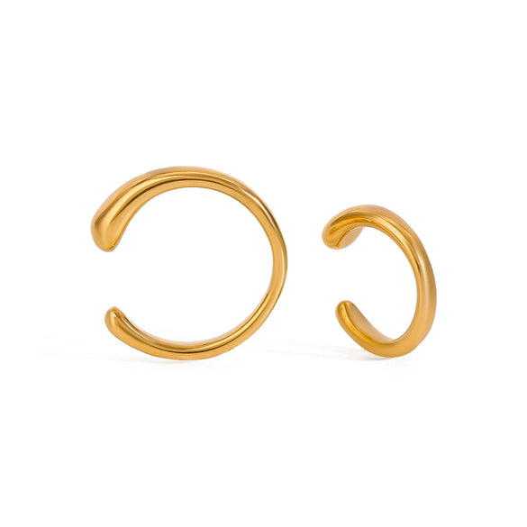 Wholesale Stainless Steel Electroplated Geometric Ear Clip Earrings