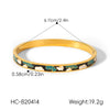 Wholesale Stainless Steel Electroplated Geometric Enamel Bracelet Trendy Ins Style Jewelry Accessories