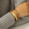 Wholesale Stainless Steel Electroplated Geometric Enamel Bracelet Trendy Ins Style Jewelry Accessories