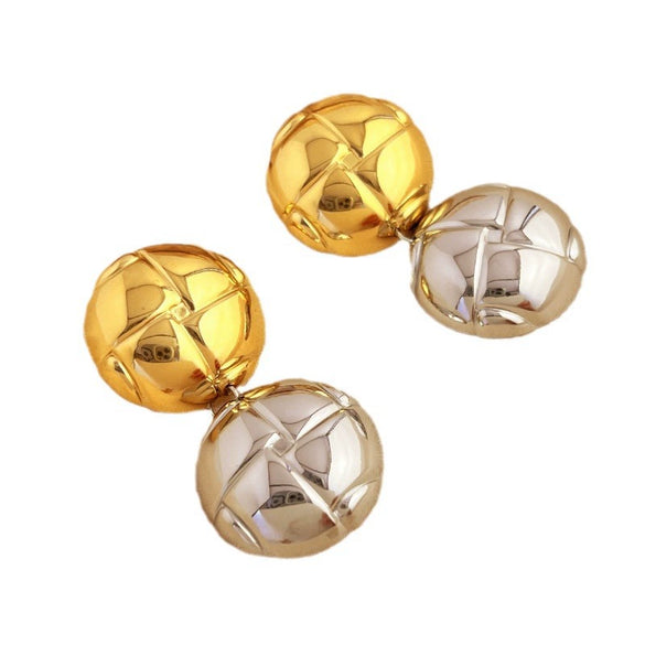 Wholesale Stainless Steel Electroplated Geometric Fivepointed Star Earrings For Women