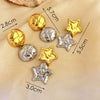 Wholesale Stainless Steel Electroplated Geometric Fivepointed Star Earrings For Women
