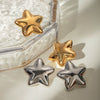 Wholesale Stainless Steel Electroplated Geometric Fivepointed Star Earrings Jewelry For Women