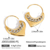 Wholesale Stainless Steel Electroplated Geometric Heart Earrings For Women