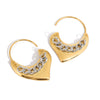 Wholesale Stainless Steel Electroplated Geometric Heart Earrings For Women