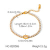 Wholesale Stainless Steel Electroplated Geometric Heartshaped Zircon Bracelet And Ring Jewelry